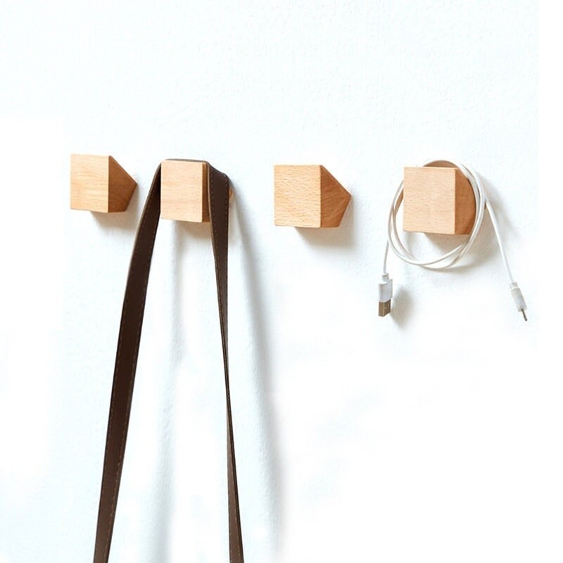 Nordic Wall Hooks, Handmade wall hook, Soild wood wall hook hanger, towel hook, bag hook, bedroom hook, cap hook, clothes hook