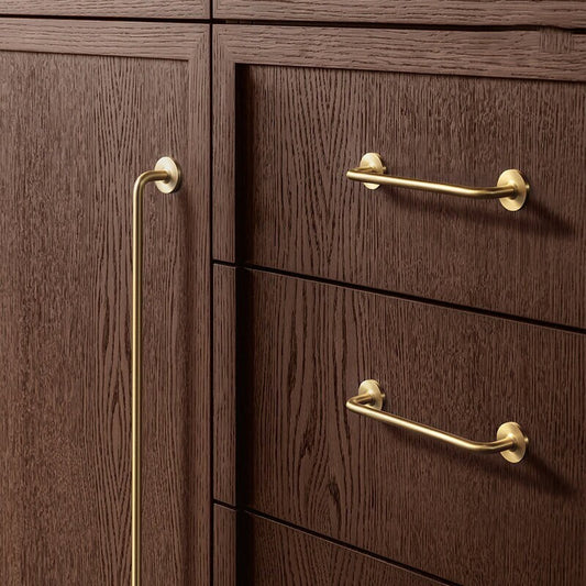 Brushed Brass Cabinet Handles Pull, Door Handles, Modern Brass Drawer Pulls Knobs Handles, Wardrobe handle pull, Furniture Hardware