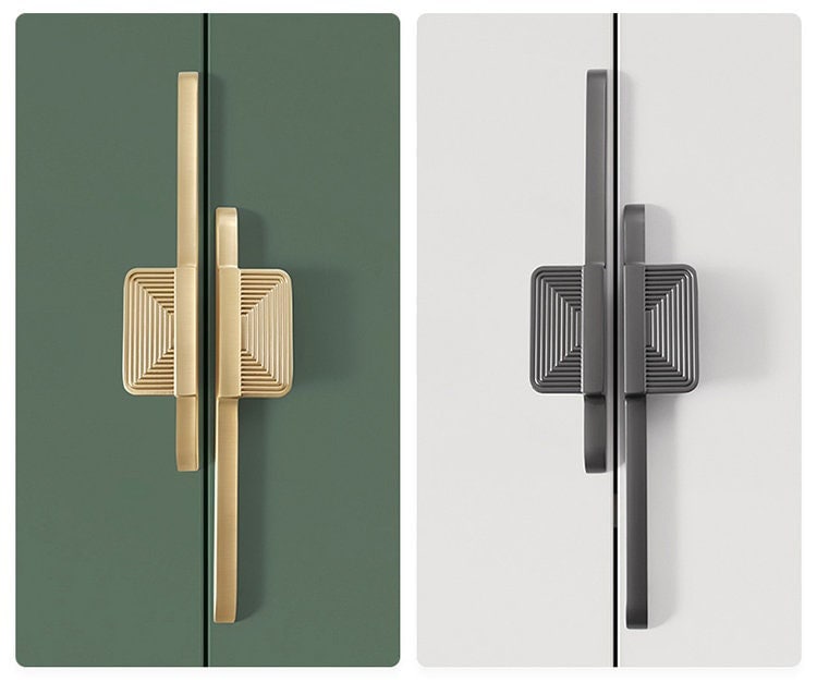 Nordic Cabinet pull, Modern Cabinet Pulls, Gold Black Dresser Knobs handle, wardrobe handle pull, modern Furniture Hardware