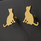 Kitten Cabinet Knob, kids bedroom Brass Animal Knobs cat drawer Knobs Pulls, Nursery room handle knob, furniture Handles cabinet Hardware