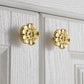 Flower with branch Drawer Handles, 3.3" Cabinet Door Handles Pull, Flower Drawer Pulls Knobs Handles, Wardrobe handle, Decorative Knob Pull