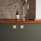 Flower Dresser handle Decor, Clover Brass Cabinet Knobs, Golden Drawer Pull, Wardrobe handle Cabinet Door Pulls Knobs, Furniture hardware