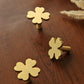 Clover Brass Cabinet Knobs, Flower Dresser Decor, Golden Drawer Pull, Wardrobe handle Pulls Cabinet Door Pulls Knobs, Furniture hardware