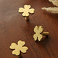 Flower Dresser handle Decor, Clover Brass Cabinet Knobs, Golden Drawer Pull, Wardrobe handle Cabinet Door Pulls Knobs, Furniture hardware