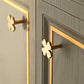 Flower Dresser handle Decor, Clover Brass Cabinet Knobs, Golden Drawer Pull, Wardrobe handle Cabinet Door Pulls Knobs, Furniture hardware