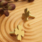 Clover Brass Cabinet Knobs, Flower Dresser Decor, Golden Drawer Pull, Wardrobe handle Pulls Cabinet Door Pulls Knobs, Furniture hardware