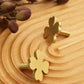Flower Dresser handle Decor, Clover Brass Cabinet Knobs, Golden Drawer Pull, Wardrobe handle Cabinet Door Pulls Knobs, Furniture hardware