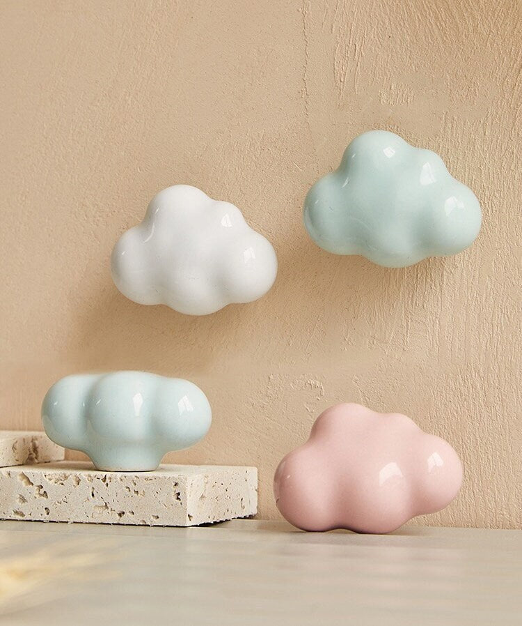 Cute Cloud Cabinet handle pull, Nursery Kids Knobs, Kids drawer dresser handle knob,Wardrobe handle, baby room decor, Children's Handle