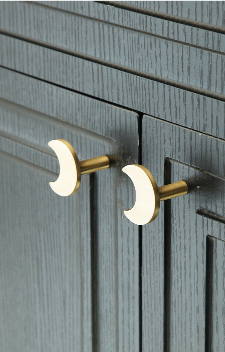 Brass star moon Knobs, nursery room knobs, twinkle Furniture knobs, Flower drawer pulls , wardrobe Knob, Cabinet Knobs, furniture hardware