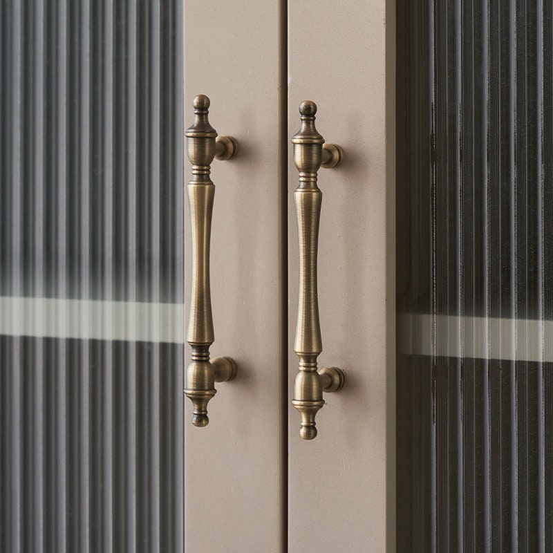 Crown Gold Drawer Handles Pull, Antique Brass Cabinet Door Handles, Dresser Pulls Knobs Handles, Kitchen Knobs handle Wardrobe pull handle