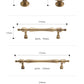 Golden Brass Drawer Handles Pull, Antique Brass Cabinet Door Handles, Dresser Pulls Knobs Handles, Kitchen Knobs handle Wardrobe pull handle