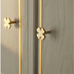 Flower Dresser handle Decor, Clover Brass Cabinet Knobs, Golden Drawer Pull, Wardrobe handle Cabinet Door Pulls Knobs, Furniture hardware
