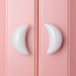 Kids Cabinet Knobs Pulls, Moon Ceramics handle pull, dresser drawer handle knob, Wardrobe handle knob, Nursery Kids Knobs, Unique Home Decor