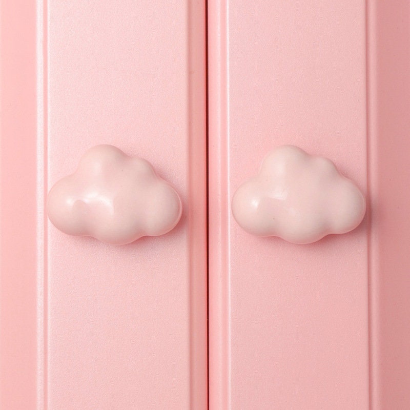 Nursery Kids Knobs,Cloud Ceramic Cabinet handle pull, Kids drawer dresser handle knob,Wardrobe handle, baby room decor, Children's Handle