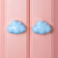 Nursery Kids Knobs,Cloud Ceramic Cabinet handle pull, Kids drawer dresser handle knob,Wardrobe handle, baby room decor, Children's Handle