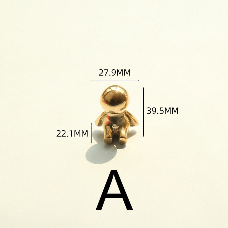 Golden Little Man Knobs, Nursery room Drawer Pull, handle pull Wardrobe handle Pulls Cabinet Pulls Knobs Knobs Handles Furniture hardware
