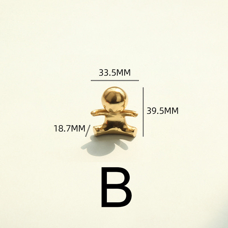 Golden Little Man Knobs, Nursery room Drawer Pull, handle pull Wardrobe handle Pulls Cabinet Pulls Knobs Knobs Handles Furniture hardware