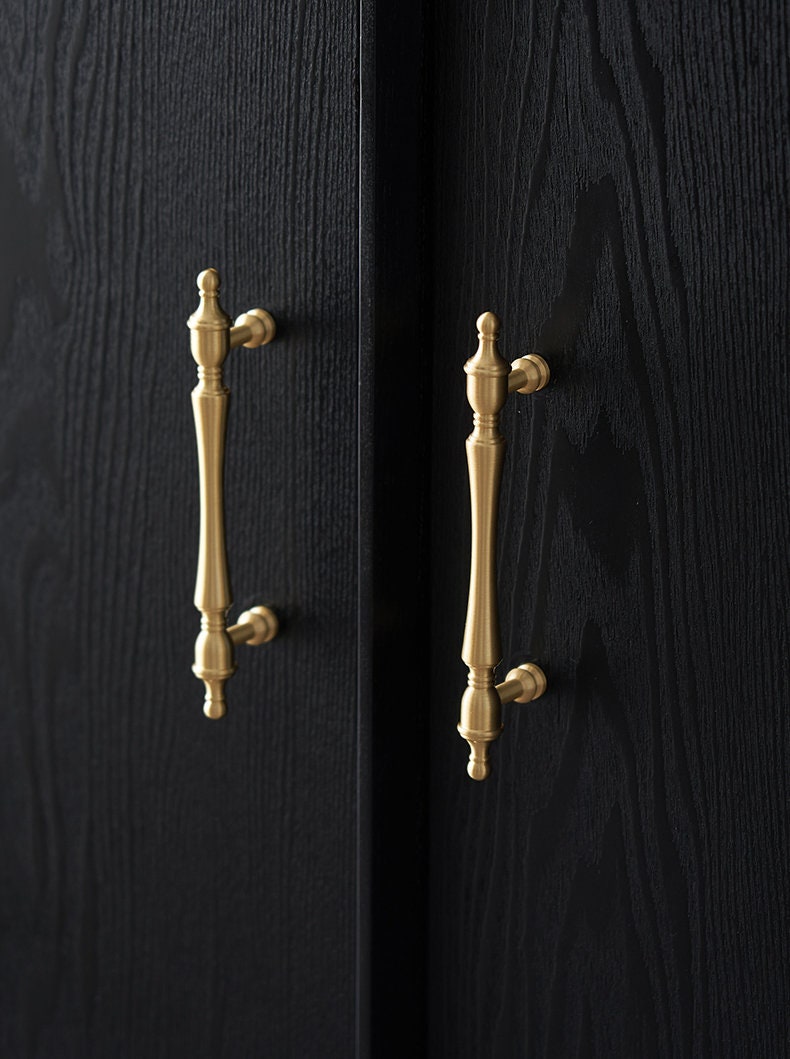 Crown Gold Drawer Handles Pull, Antique Brass Cabinet Door Handles, Dresser Pulls Knobs Handles, Kitchen Knobs handle Wardrobe pull handle