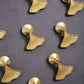 Solid Brass Ginkgo Knobs, leave drop cabinet handle knobs, DIY drawer dresser handle pulls, wardrobe Knob, Cabinet Knobs, furniture hardware