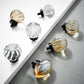 Champagne gold egg Cabinet handle Knobs Round drawer pull dresser knobs handle Wardrobe Knob Transparent handle knob furniture hardware