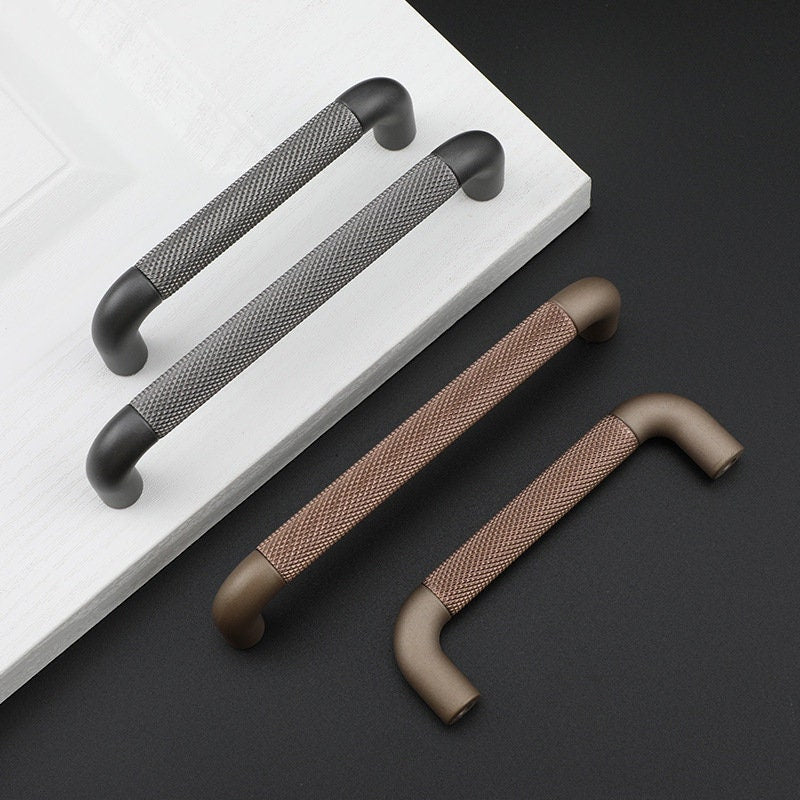 Knurled Minimalist Brass Handle pull Stain brass Cabinet Door Handle Drawer Handle pull Cupboard Knobs Wardrobe Closet pull Cabinet Hardware