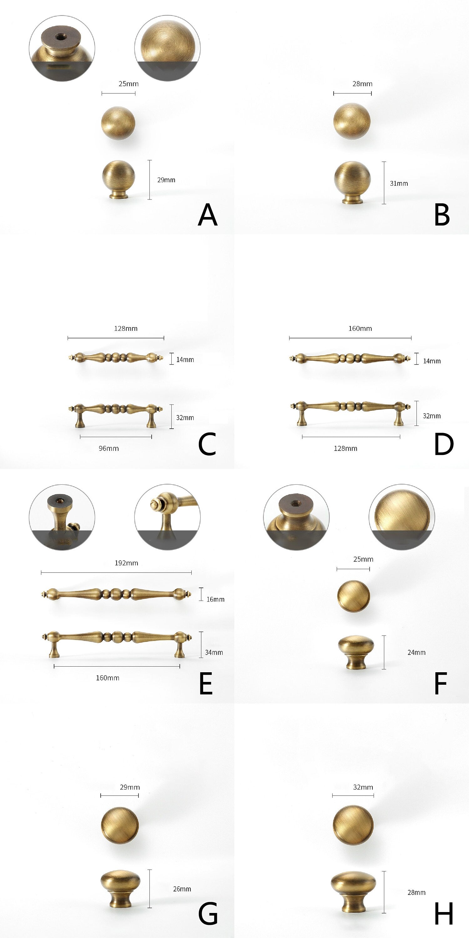 Brushed brass Drawer handle pull, Brass Dresser Knobs Handles, Cabinet handle Pulls WardrobePulls Knobs, Kitchen knob Furniture handle pull