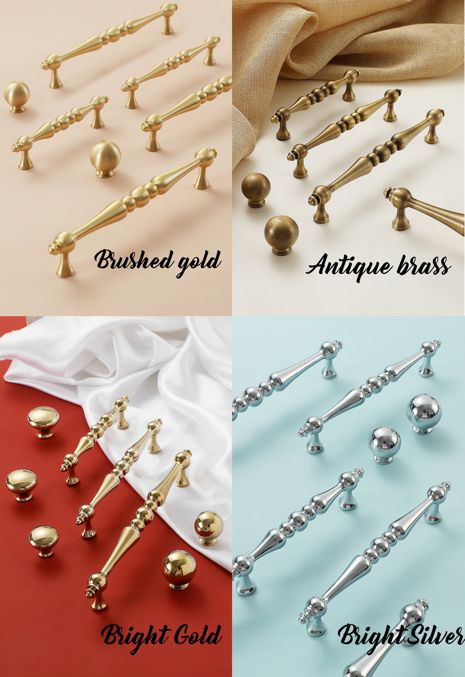 Antique brass Cabinet handle pull Elegant Dresser Knobs Handles Vintage Drawer handle Pulls Cabinet Closet Pulls Knobs Furniture handle pull