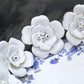Classical White Flower knobs Pull Flower Drawer Knobs Pulls Dresser handle knob, Wardrobe handle pull, furniture Handles cabinet Hardware