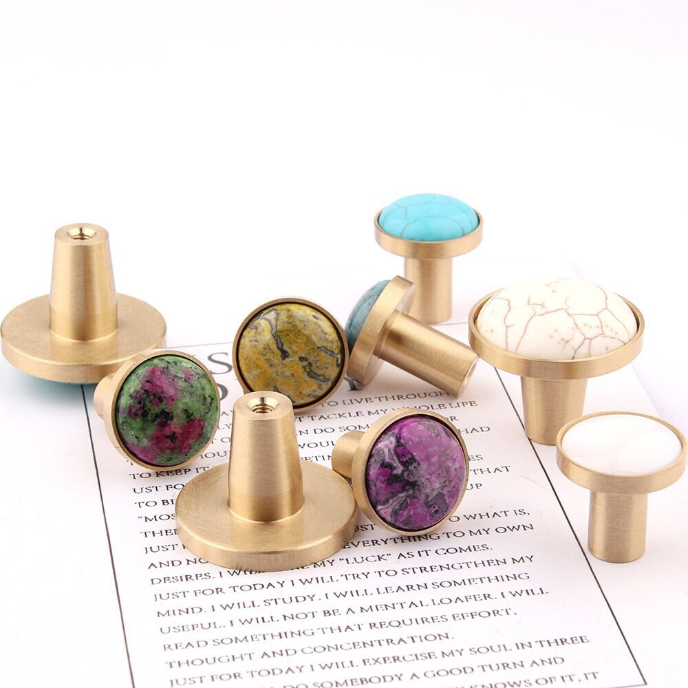 Natural Ore Brass Drawer Pull Knobs, dresser knob, cabinet Handle drawer pulls handle knob, Wardrobe Handle knob pull, furniture hardware