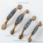 Classical blue wave Ceramic Cabinet handle Vintage Dresser Knobs Drawer Pull Handles, Closet Wardrobe Pulls Knobs, Furniture hardware