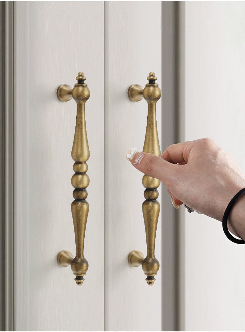 Antique brass Cabinet handle pull Elegant Dresser Knobs Handles Vintage Drawer handle Pulls Cabinet Closet Pulls Knobs Furniture handle pull
