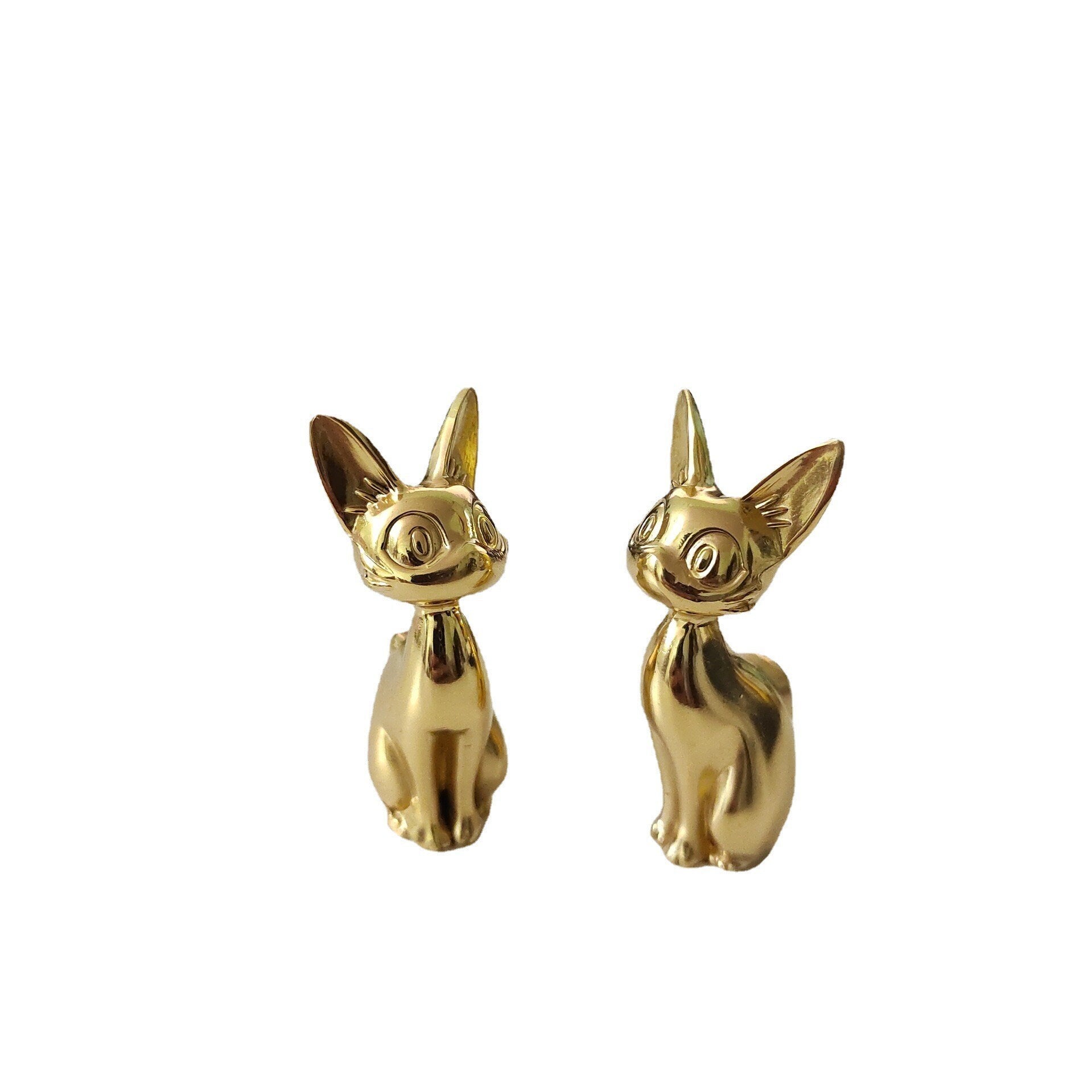 Bright Golden Cat Knobs, Animal Drawer Pull Handle knob Wardrobe handle Pulls Cabinet Pulls Knobs Dresser Knobs Handles Furniture hardware