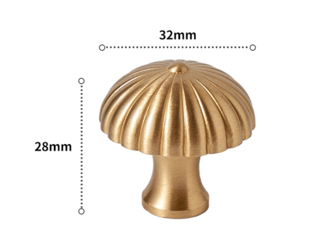 Brass Mushroom Knobs, Umbrella Knobs Drawer Pull, handle pull Wardrobe handle Pulls Cabinet Pulls Knobs Dresser Handles Furniture hardware