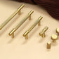 Golden Brass Knurled Cabinet Handles Pull, Satin Brass Door Handles, Drawer Pulls Knobs Handles Dresser Knobs handle Wardrobe Furniture pull