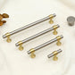 Elegant Golden grey Cabinet Pulls Knob Brushed brass Drawer Pulls Knobs Handles Gold Dresser,Wardrobe Knobs handle Modern Furniture Hardware