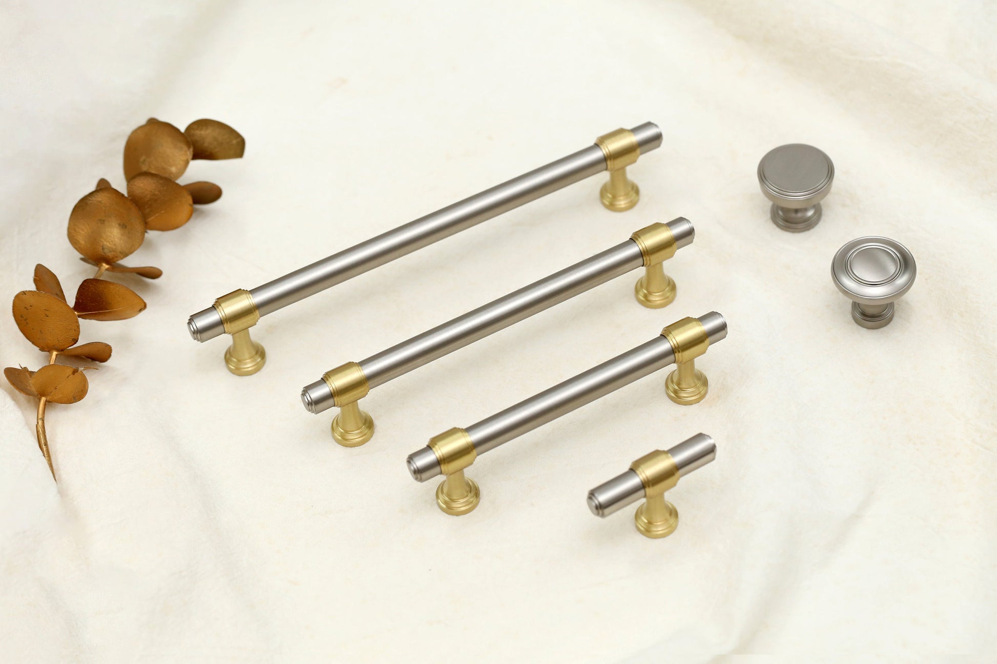 Elegant Golden grey Cabinet Pulls Knob Brushed brass Drawer Pulls Knobs Handles Gold Dresser,Wardrobe Knobs handle Modern Furniture Hardware