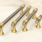 Elegant Golden grey Cabinet Pulls Knob Brushed brass Drawer Pulls Knobs Handles Gold Dresser,Wardrobe Knobs handle Modern Furniture Hardware
