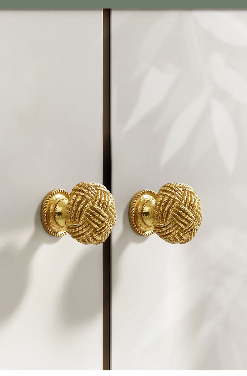 Vintage woven knot brass Drawer Pull knob Brass Knit Wardrobe handle Pulls Cabinet Pulls Knobs Dresser Knobs Handles Furniture hardware