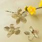 Bright Gold Flower Cabinet Door Handles Pull, Brass Flower Drawer Pulls Knobs Handles, Wardrobe Knobs handle, Home deco, Furniture Hardware