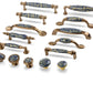 Classical blue wave Ceramic Cabinet handle Vintage Dresser Knobs Drawer Pull Handles, Closet Wardrobe Pulls Knobs, Furniture hardware