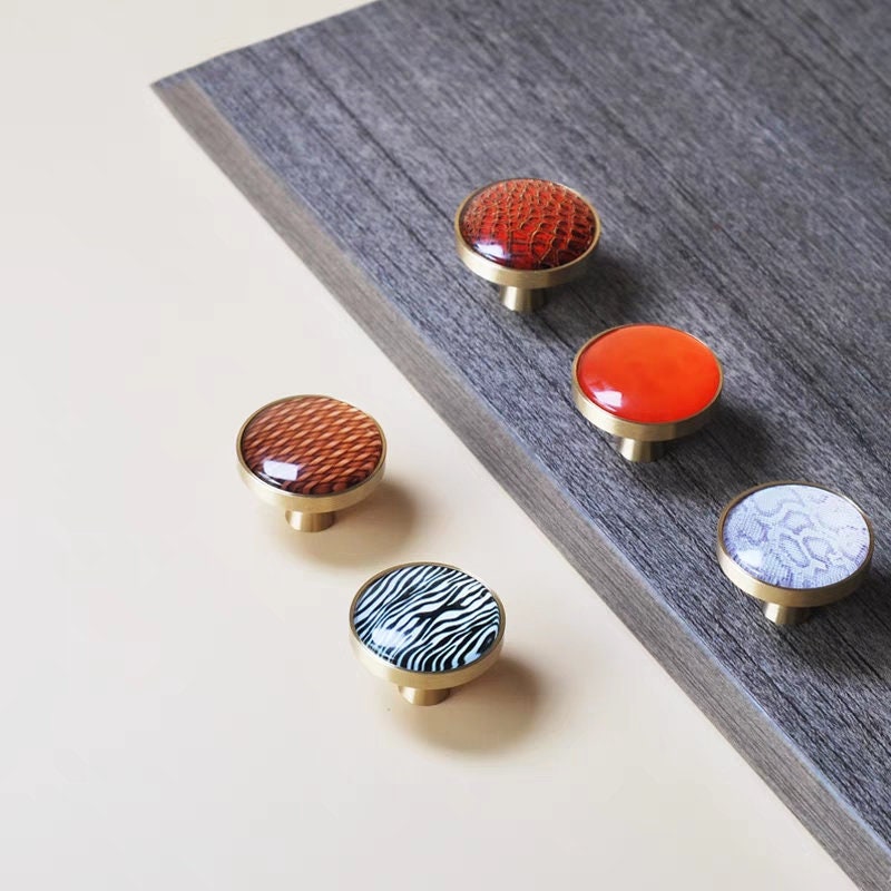 Art deco Drawer handle knobs Brass base Dresser Knobs Handles Cabinet Pulls Knobs Wardrobe handle pull Kitchen pull knob Furniture handle