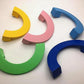 Colorful Semicircle Drawer pulls Dresser Knobs Handles Nursery Children's Room Cabinet Door Handle Wardrobe handle pull Furniture hardware