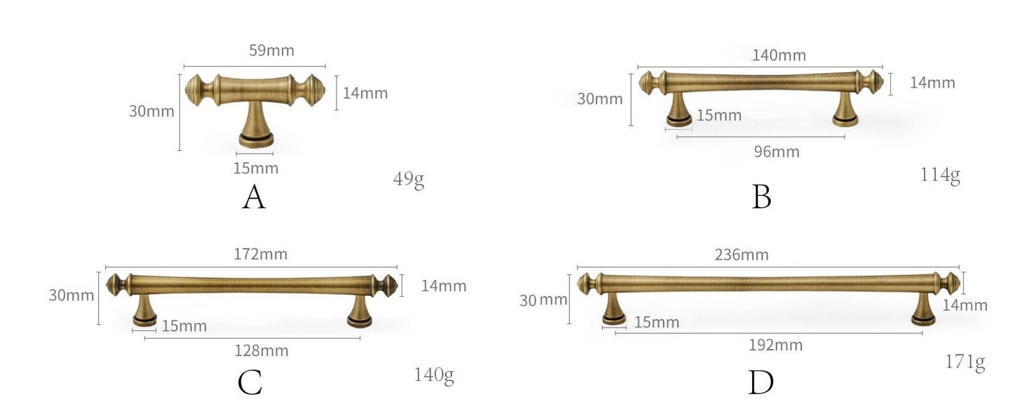 Antique Brass Cabinet Handles Pull Satin Brass Door Handles Gold Crown Drawer Pulls Knobs Handles Dresser Knobs handle Wardrobe handle pull
