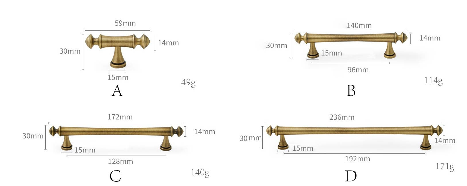 Antique Brass Cabinet Handles Pull Satin Brass Door Handles Gold Crown Drawer Pulls Knobs Handles Dresser Knobs handle Wardrobe handle pull