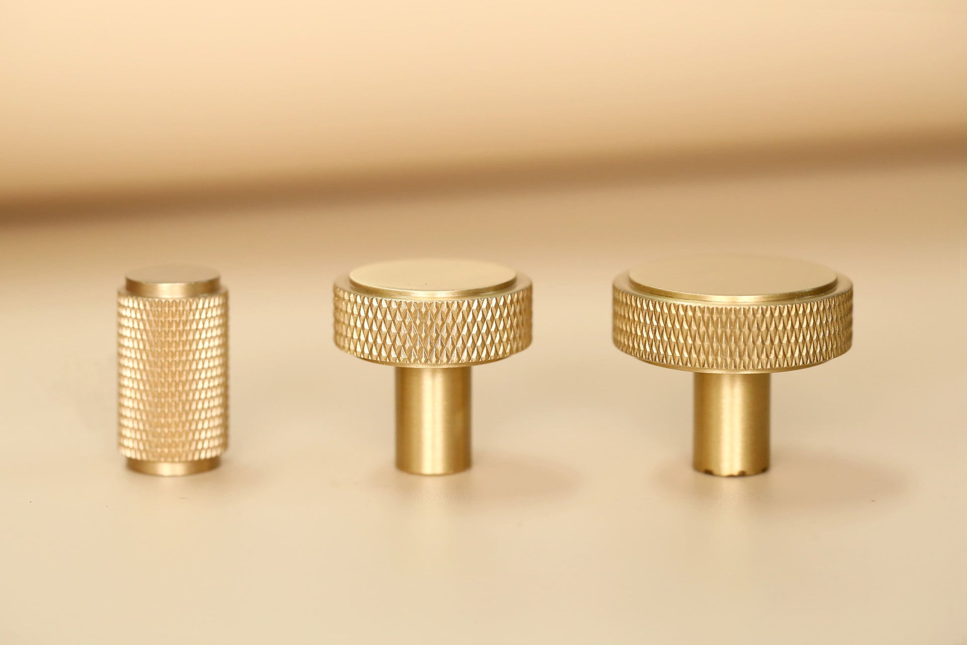 Golden Brass Knurled Cabinet Handles Pull, Satin Brass Door Handles, Drawer Pulls Knobs Handles Dresser Knobs handle Wardrobe Furniture pull