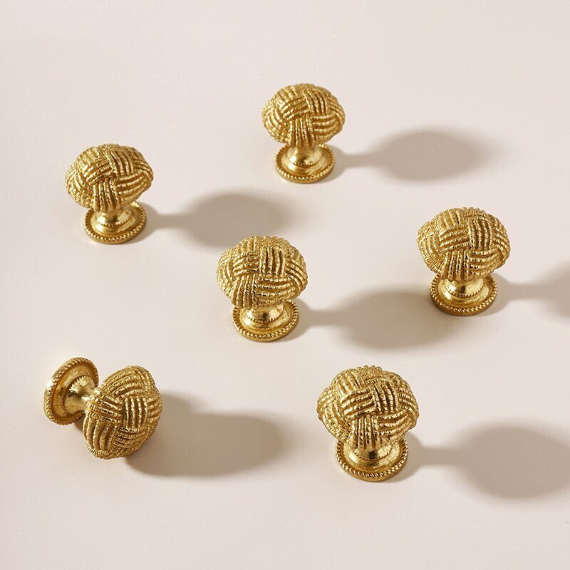 Vintage woven knot brass Drawer Pull knob Brass Knit Wardrobe handle Pulls Cabinet Pulls Knobs Dresser Knobs Handles Furniture hardware