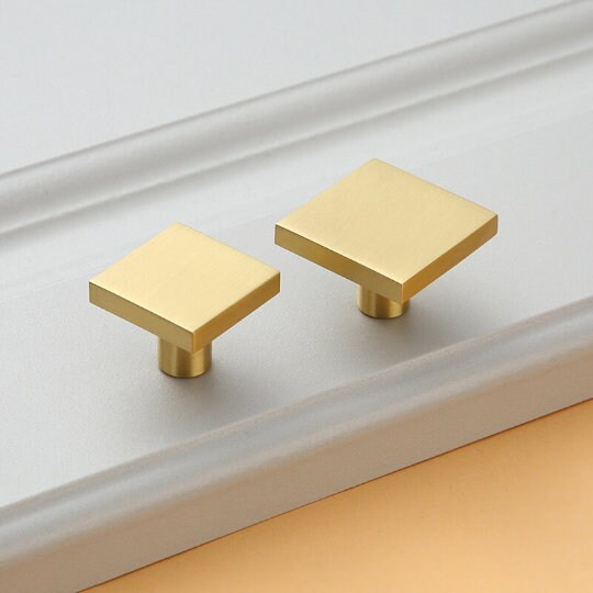 Geometric Square Wardrobe Pull Knobs, Golden Dresser Knobs Handles, Gold Drawer handle Pulls Cabinet Pulls Knobs, Furniture hardware