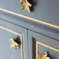 Bright Gold Flower Cabinet Door Handles Pull, Brass Flower Drawer Pulls Knobs Handles, Wardrobe Knobs handle, Home deco, Furniture Hardware