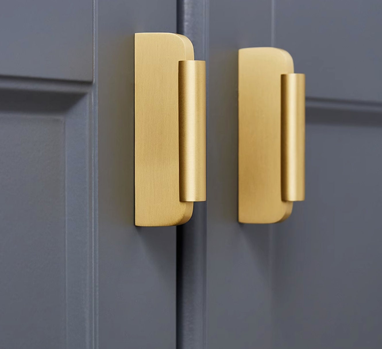 Waves Cylindrical Cabinet handles Pulls, Brass Drawer Drop Knobs Pulls Handles, Golden Dresser Knobs handle Wardrobe knob Furniture Hardware