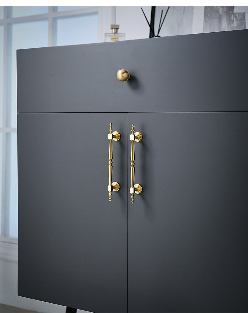 Luxury brass Cabinet handles Knobs, Unique geometric Drawer Dresser pulls Knobs Wardrobe handle pull doorknob Furniture hardware